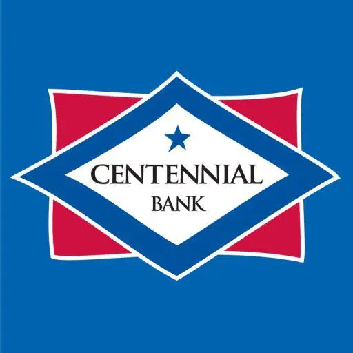 Centennial Bank logo on the display of the website